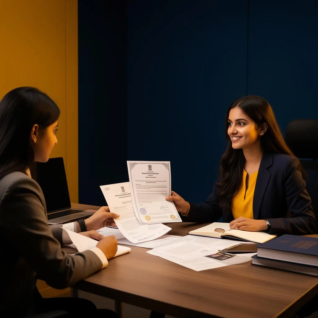 Adviser verifying university accreditation evidence